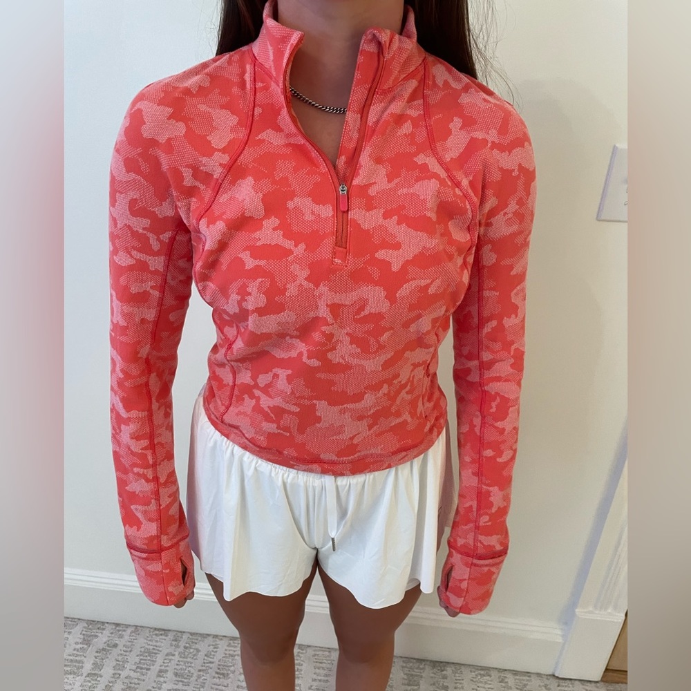 Lululemon quarter zip camo top